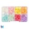 BeadTin Transparent AB 10mm Flower Plastic Beads (Box/8 Colors)